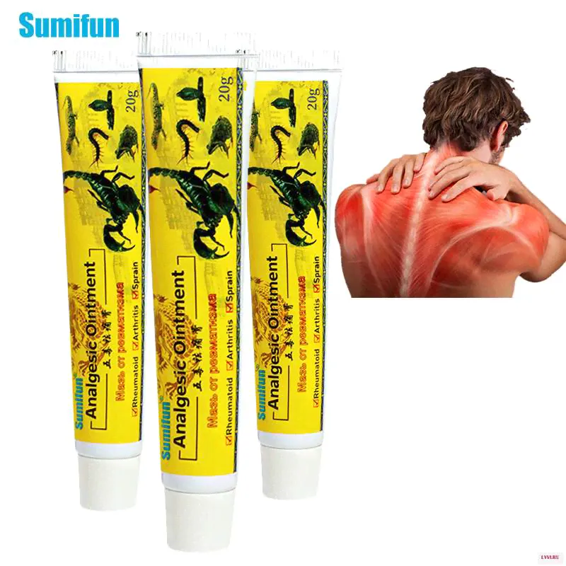 Sumifun 20g New Pain Relief Ointment Scorpion Ointment Herbal Cream For Rheumatoid Arthritis Joint Muscle Rub Medical Plaster