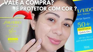 ☀️TESTEI o BB CREAM / PROTETOR Com COR FAMOSINHO da SHISEIDO | BB For Sports Vale a compra?
