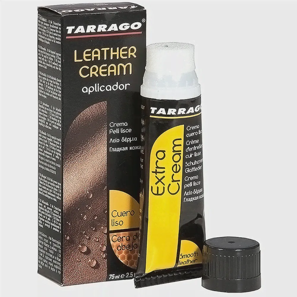 Крем тюбик с губкой Leather cream Tarrago (бесцветный), 75 мл