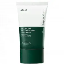 Успокаивающий солнцезащитный крем с экстрактом хауттюйнии Heartleaf Silky Moisture Sun Cream SPF50+ PA++++